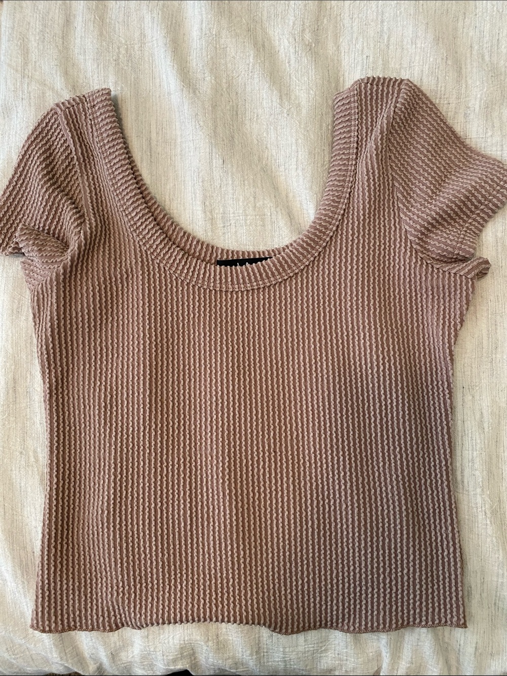 Lulu's Ribbed crop Mauve